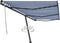 vidaXL - Luifel - vrijstaand - handmatig - uittrekbaar - 600x300 - cm - blauw - en - wit