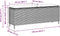 vidaXL - Tuinbank - met - kussen - 110x30x40,5 - cm - poly - rattan - zwart