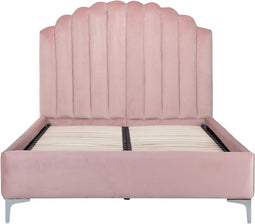 Bed Vierkant - Velvet Roze- 215x136x131cm - Richmond