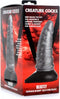 XR Brands Beastly - Toelopende Hobbelige Siliconen Dildo silver