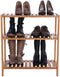 Songmics Badkamerrek Bamboe - Opbergrekje 3 Lagen 59x66x26 cm - Bruin