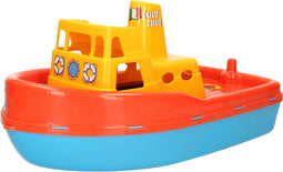 Speelgoed stoomboot rood/blauw 39 cm / strandspeelgoed voor kinderen