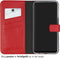 Selencia Samsung Galaxy A15 - Echt Lederen Bookcase - 3 Pashouders - Rood