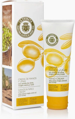 LaChinata Hand en nagels creme met honing en vierige olijfolie 75ml