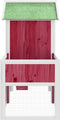 vidaXL - Konijnenhok - 170x63x113 - cm - massief - grenenhout - rood