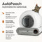 AutoPooch - Zelfreinigende Kattenbak - 65L XXL - Inclusief Grindmat & 3 Rollen Afvalzakken - Zwart/Grijs