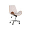 Home ESPRIT - Bureaustoel - Modern ontwerp - Bruin Beige Zilverkleurig