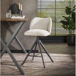 Barstoel Castro Jeans - licht grijs (set van 2)