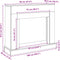 vidaXL - Haardombouw - 100x30x87,5 - cm - bewerkt - hout - wit