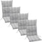 Summerset Brighton - 4-delige Tuinkussenset hoge rug - Grey *4 halen = 1 betalen