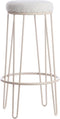 Alice barstoel Ø41x73 cm bouclé - crème/crème