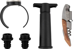 Point-Virgule 5-delige wijnset - wijnthermometer, kelnersmes, vacuümpomp en 2 stoppen