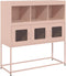 vidaXL - Dressoir - 100,5x39x107 - cm - koudgewalst - staal - roze