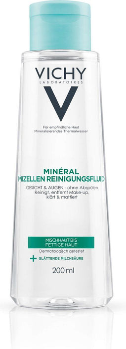Vichy Pureté Thermale Micellair Mineraalwater 200ml vette huid
