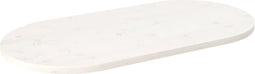 vidaXL - Tafelblad - ovaal - 110x55x2,5 - cm - massief - grenenhout - wit