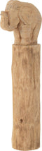 J-Line decoratie Olifant Op Boomstam - hout - naturel - large
