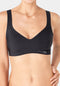 sloggi Zero Feel - Dames Bralette - Gewelfde V-hals - Zwart - Maat L