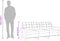 vidaXL - Driezitsbank - 210 - cm - stof - bruin