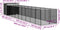 vidaXL - Hondenhok - met - ren - 214x1069x181 - cm - staal - lichtgrijs