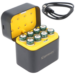 Keeppower i8 - USB-C oplader voor 8x 1.5V AA Li-Ion batterijen (set van 8)
