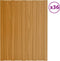 vidaXL - Dakpanelen - 12 - st - 80x45 - cm - gegalvaniseerd - staal - lichthoutkleurig