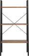 vidaXL - Opbergmeubel - met - 3 - lagen - 56x35x108 - cm - donkerbruin - en - zwart