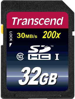 Transcend Premium SDHC kaart 32GB - Class 10 - 30 Mb/s schrijfsnelheid (1 stuk)
