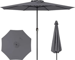Coast Tuinparasol 350 cm - Antraciet - Met Slinger en 8 Metalen Baleinen