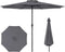 Coast Tuinparasol 350 cm - Antraciet - Met Slinger en 8 Metalen Baleinen