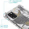 iMoshion Hoesje Geschikt voor Samsung Galaxy A41 Hoesje Met Koord - iMoshion Design Hoesje met Koord - Goud / Zwart / Transparant / Glamour Botanic