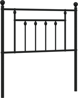 vidaXL - Hoofdbord - 80 - cm - metaal - zwart