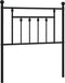 vidaXL - Hoofdbord - 80 - cm - metaal - zwart