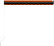 vidaXL - Luifel - handmatig - uittrekbaar - met - LED - 350x250 - cm - oranje - en - bruin