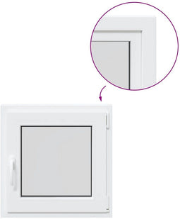 vidaXL - Kelderraam - "RISOR" - 50x50 - cm - draai-kiep - DIN - rechts - wit