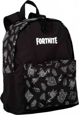 Fortnite Schoolrugzak - Gestoffeerd - Zwart (41 x 31 x 13,5 cm)