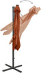 vidaXL - Zweefparasol - met - paal - en - LED-verlichting - 300 - cm - terracottakleur