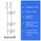 Douche Organizer RVS - 3 Lagen - Roestvrij - Zonder Boren - 2 Haakjes - Zilver