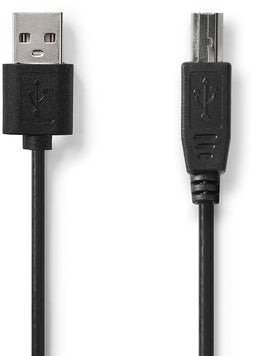 Nedis CCGL60101BK30 - USB A naar USB B kabel - 300 cm - Zwart