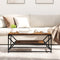 vidaXL - Salontafel - met - Plank - - - Gerecycled - Hout, - 90x50x40 - cm