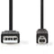 Nedis CCGP60100BK30 - USB A naar USB B kabel - 300 cm - Zwart
