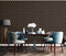 DUTCH WALLCOVERINGS Behang Geometric zwart en goudkleurig