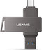 USAMS 256GB Usb Stick met Type C + USB 3.0 Dual Flash drive memory stick 2 in 1 OTG (On The Go)