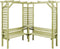 vidaXL - Hoekpergola - met - bank - geïmpregneerd - grenenhout