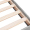 vidaXL - Bedframe - bewerkt - hout - betongrijs - 135x190 - cm