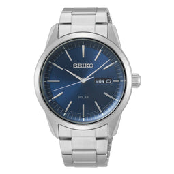 Seiko SNE525P1 - Heren Horloge - Solar Powered - 40 mm - Zilver