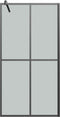 vidaXL - Inloopdouchescherm - 118x190 - cm - donker - gehard - glas