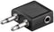 Wentronic 3.5mm/3.5mm Audio Adapter - Vliegtuigadapter - Haaks - Zwart