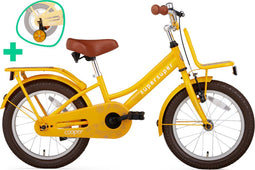 Supersuper Cooper Bamboo - Kinderfiets - Meisjesfiets - 16 inch - Geel