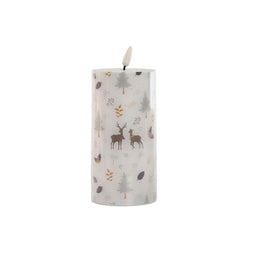 Kaars LED DKD Home Decor Wit Multicolour 7.5 x 7.5 x 15 cm 7,5 x 7,5 x 15 cm (AA)