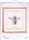 Thea Gouverneur - Borduurpakket met telpatroon - 3017A - Voorgesorteerde DMC Garens - Honingbij - Aida - 20 cm x 21 cm - DIY Kit